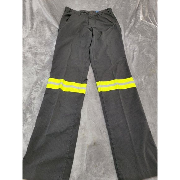 Cintas Mens Work Pants 31x34 Dark Gray Ripstop Reflective‎ High Visibility - Picture 1 of 7